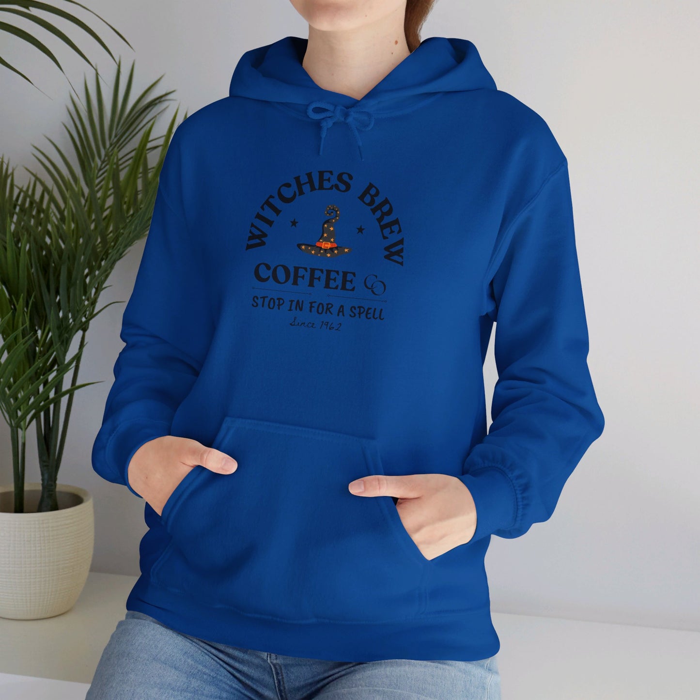 Witch Hat & Letter Print Hooded Sweatshirt, Casual Long Sleeve Top For Spring & Fall, Women's  and Men's Clothing.