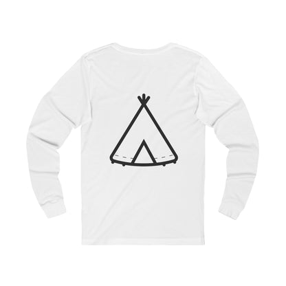 Long Sleeve Tee — Trinity Camp Tee with Minimal Teepee Graphic