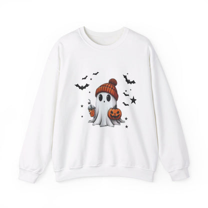 Unisex Heavy Blend™ Crewneck Sweatshirt Halloween Ghost Comfort Colors Shirt, Cute Ghost Shirt, Women's Halloween Shirt, Cute Fall Shirt, Spooky Season Shirt, Gift For Halloween