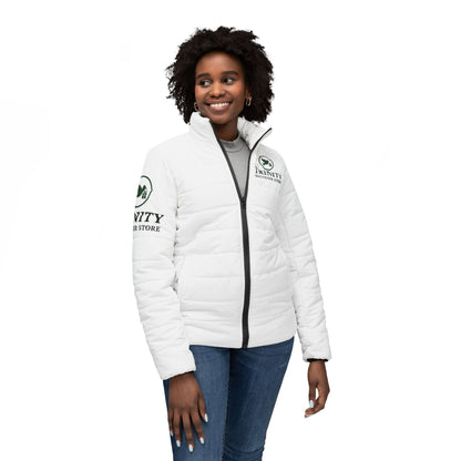 Puffer Jacket — Trinity Camping Crew Logo with Teepee Back Print