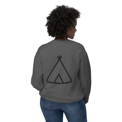 Trinity Souvenir Crewneck Sweatshirt — Dove Logo & Teepee Back Graphic