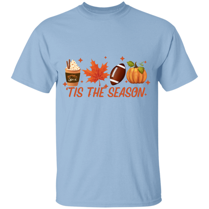 Tis the Season Youth T-Shirt, Fall Coffee Shirt, Hot Coffee Shirt, Fall Shirt, Pumpkin Latte Drink, Thanksgiving, Pumpkin Spice Shirt