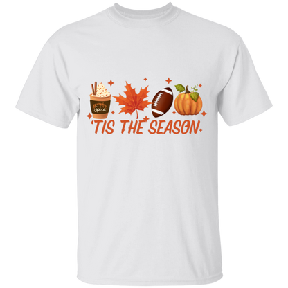 Tis the Season Youth T-Shirt, Fall Coffee Shirt, Hot Coffee Shirt, Fall Shirt, Pumpkin Latte Drink, Thanksgiving, Pumpkin Spice Shirt