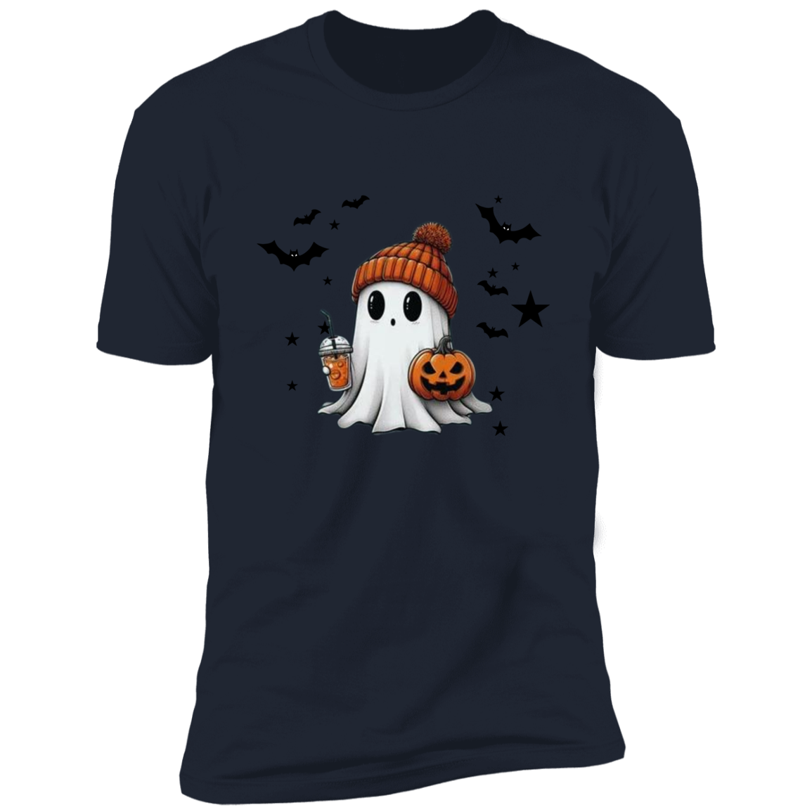 Premium Short Sleeve T-Shirt Halloween Ghost Comfort Colors Shirt, Cute Ghost Shirt, Women's Halloween Shirt, Cute Fall Shirt, Spooky Season Shirt, Gift For Halloween