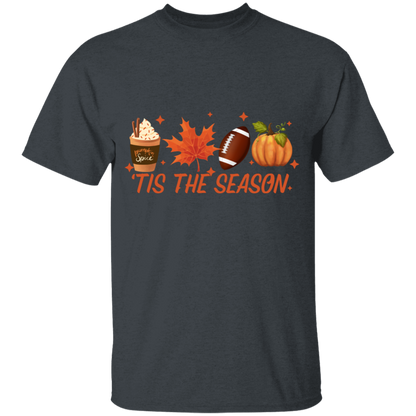 Tis the Season Youth T-Shirt, Fall Coffee Shirt, Hot Coffee Shirt, Fall Shirt, Pumpkin Latte Drink, Thanksgiving, Pumpkin Spice Shirt