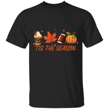 Tis the Season Youth T-Shirt, Fall Coffee Shirt, Hot Coffee Shirt, Fall Shirt, Pumpkin Latte Drink, Thanksgiving, Pumpkin Spice Shirt