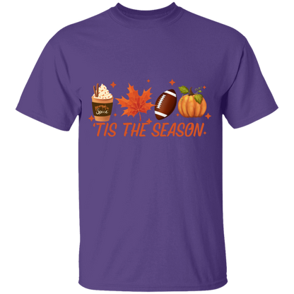 Tis the Season Youth T-Shirt, Fall Coffee Shirt, Hot Coffee Shirt, Fall Shirt, Pumpkin Latte Drink, Thanksgiving, Pumpkin Spice Shirt