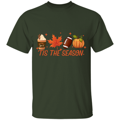 Tis the Season Youth T-Shirt, Fall Coffee Shirt, Hot Coffee Shirt, Fall Shirt, Pumpkin Latte Drink, Thanksgiving, Pumpkin Spice Shirt