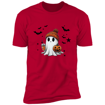 Premium Short Sleeve T-Shirt Halloween Ghost Comfort Colors Shirt, Cute Ghost Shirt, Women's Halloween Shirt, Cute Fall Shirt, Spooky Season Shirt, Gift For Halloween