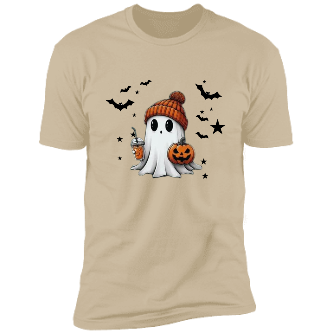 Premium Short Sleeve T-Shirt Halloween Ghost Comfort Colors Shirt, Cute Ghost Shirt, Women's Halloween Shirt, Cute Fall Shirt, Spooky Season Shirt, Gift For Halloween