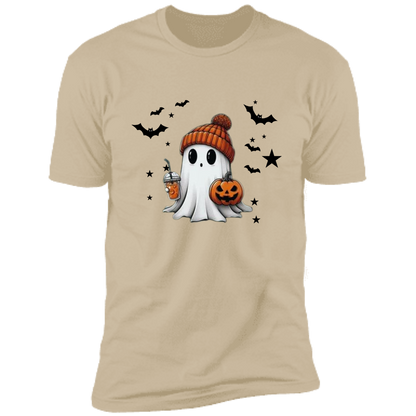 Premium Short Sleeve T-Shirt Halloween Ghost Comfort Colors Shirt, Cute Ghost Shirt, Women's Halloween Shirt, Cute Fall Shirt, Spooky Season Shirt, Gift For Halloween