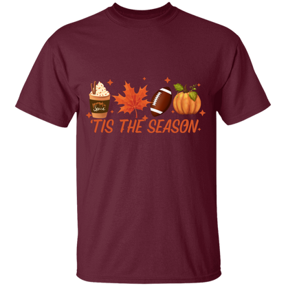 Tis the Season Youth T-Shirt, Fall Coffee Shirt, Hot Coffee Shirt, Fall Shirt, Pumpkin Latte Drink, Thanksgiving, Pumpkin Spice Shirt