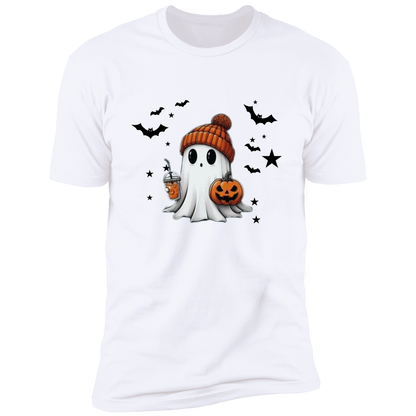 Premium Short Sleeve T-Shirt Halloween Ghost Comfort Colors Shirt, Cute Ghost Shirt, Women's Halloween Shirt, Cute Fall Shirt, Spooky Season Shirt, Gift For Halloween