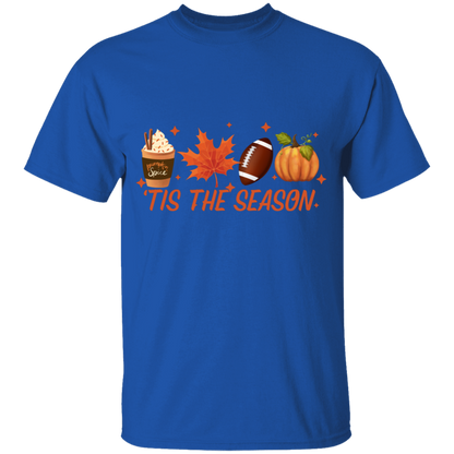 Tis the Season Youth T-Shirt, Fall Coffee Shirt, Hot Coffee Shirt, Fall Shirt, Pumpkin Latte Drink, Thanksgiving, Pumpkin Spice Shirt