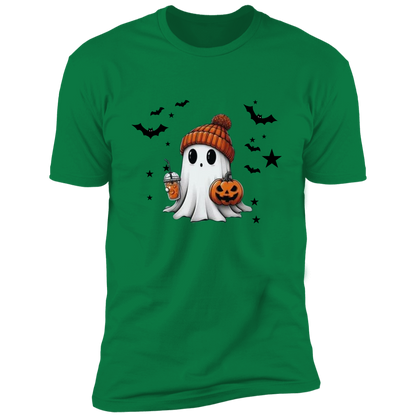 Premium Short Sleeve T-Shirt Halloween Ghost Comfort Colors Shirt, Cute Ghost Shirt, Women's Halloween Shirt, Cute Fall Shirt, Spooky Season Shirt, Gift For Halloween