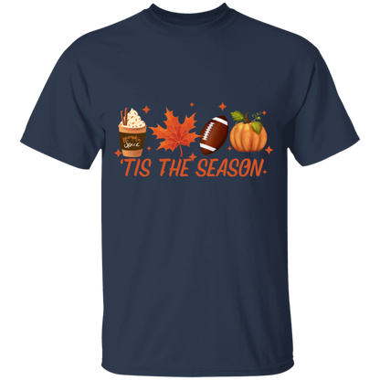 Tis the Season Youth T-Shirt, Fall Coffee Shirt, Hot Coffee Shirt, Fall Shirt, Pumpkin Latte Drink, Thanksgiving, Pumpkin Spice Shirt