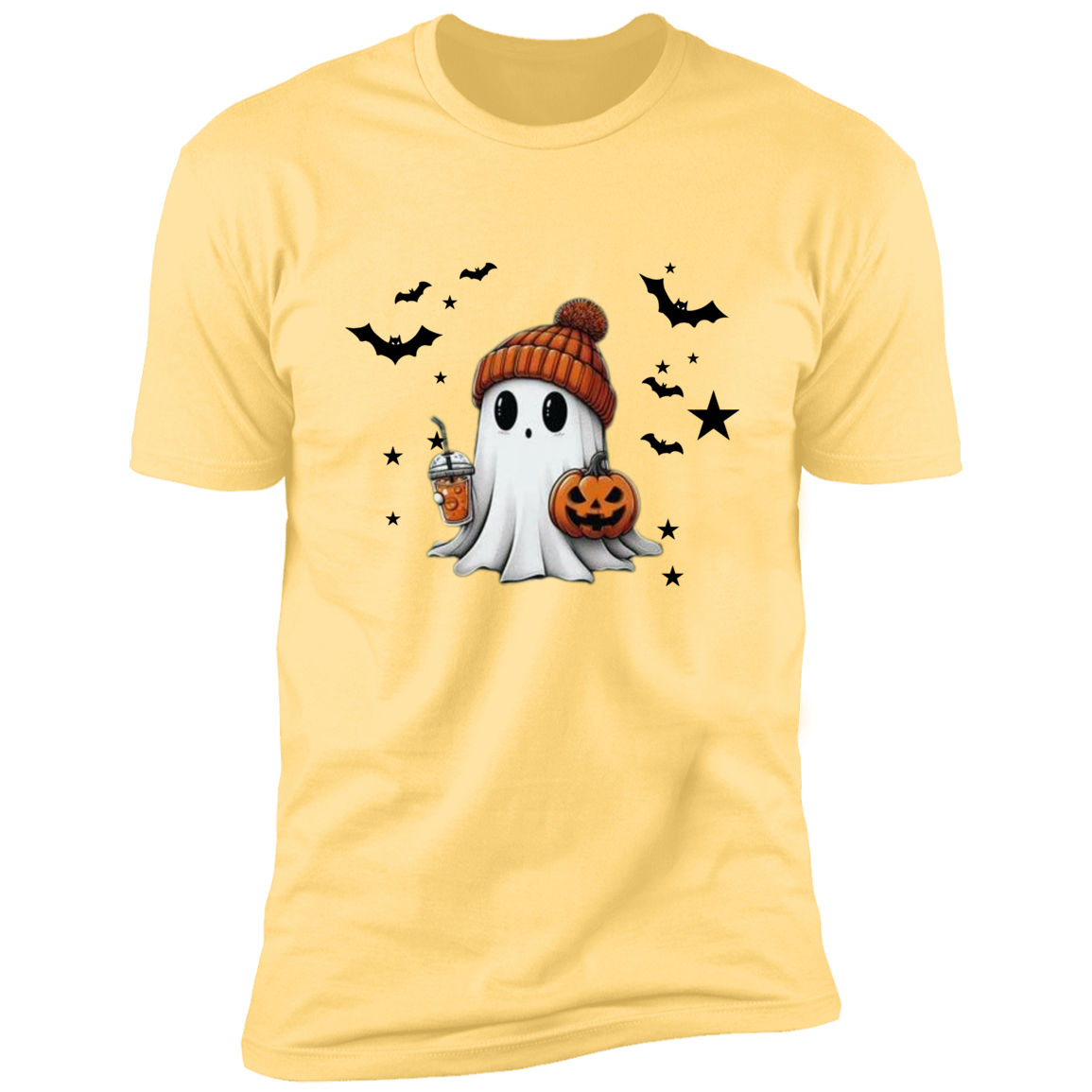 Premium Short Sleeve T-Shirt Halloween Ghost Comfort Colors Shirt, Cute Ghost Shirt, Women's Halloween Shirt, Cute Fall Shirt, Spooky Season Shirt, Gift For Halloween