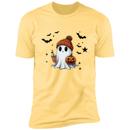 Premium Short Sleeve T-Shirt Halloween Ghost Comfort Colors Shirt, Cute Ghost Shirt, Women's Halloween Shirt, Cute Fall Shirt, Spooky Season Shirt, Gift For Halloween