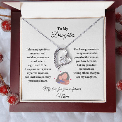 To My Daughter, Love Always, Forever Love Necklace