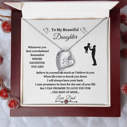 To My Beautiful Daughter/I Believe in You/Forever Love Necklace