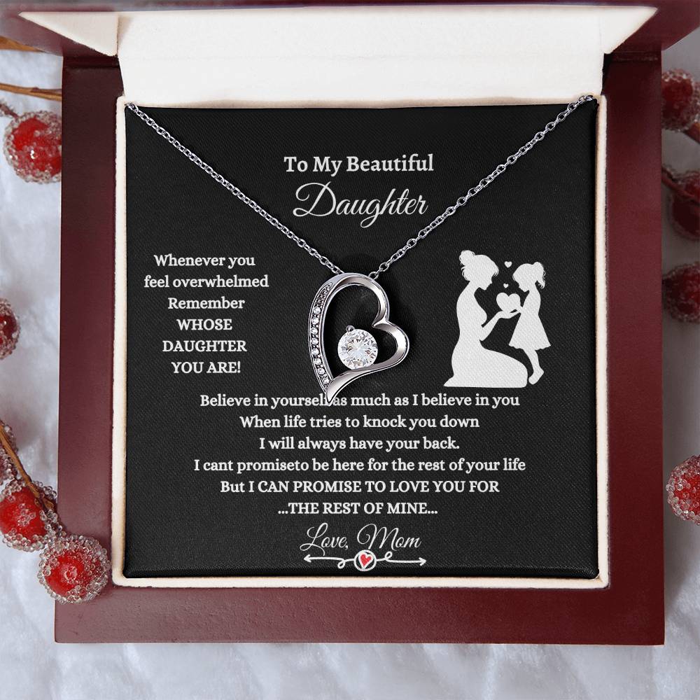 To My Beautiful Daughter/I Believe in You/ Forever Love Necklace