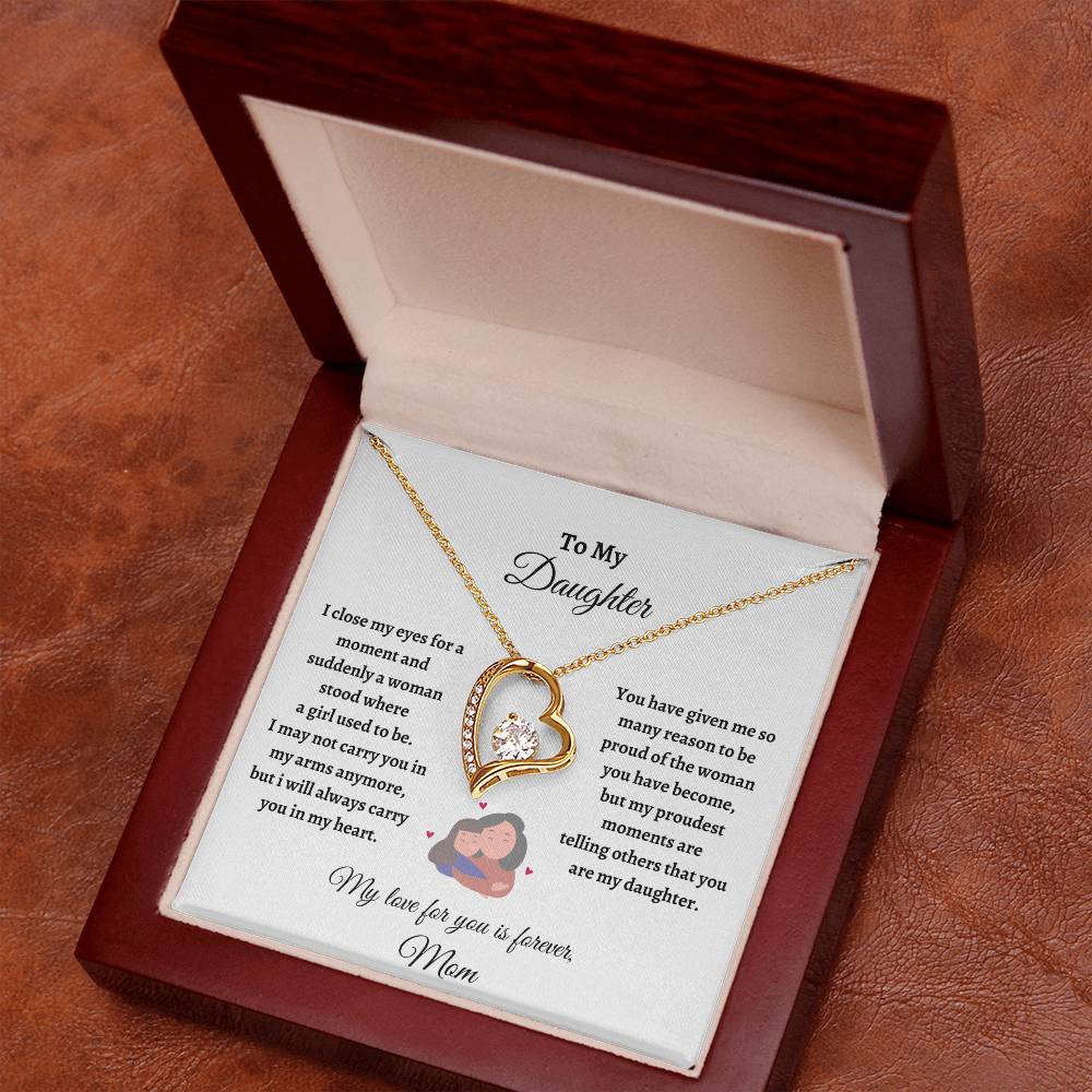 To My Daughter, Love Always, Forever Love Necklace