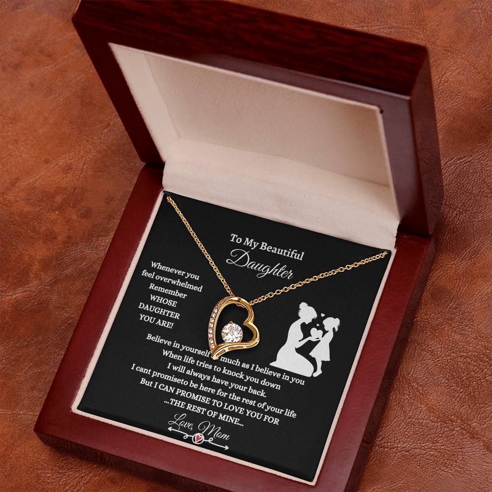 To My Beautiful Daughter/I Believe in You/ Forever Love Necklace