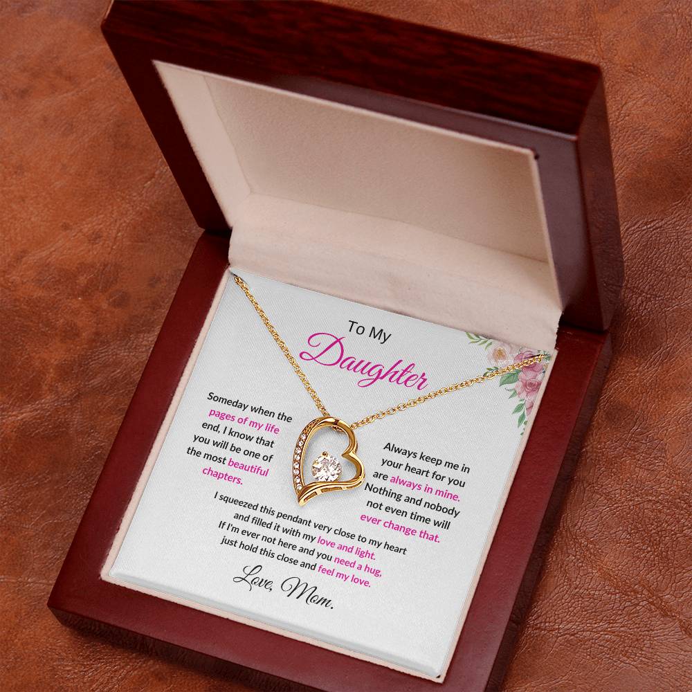 To My Daughter / Forever  Love necklace / Daughter Necklace