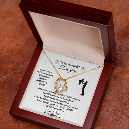 To My Beautiful Daughter/I Believe in You/Forever Love Necklace