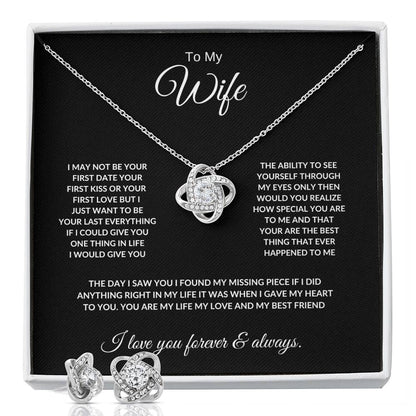 Wife Love knot necklace bundle/My Beautiful Wife  Love Bundle
