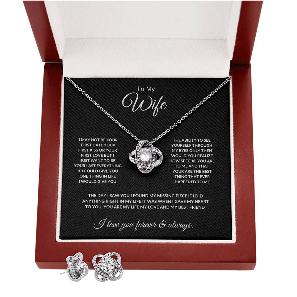 Wife Love knot necklace bundle/My Beautiful Wife  Love Bundle