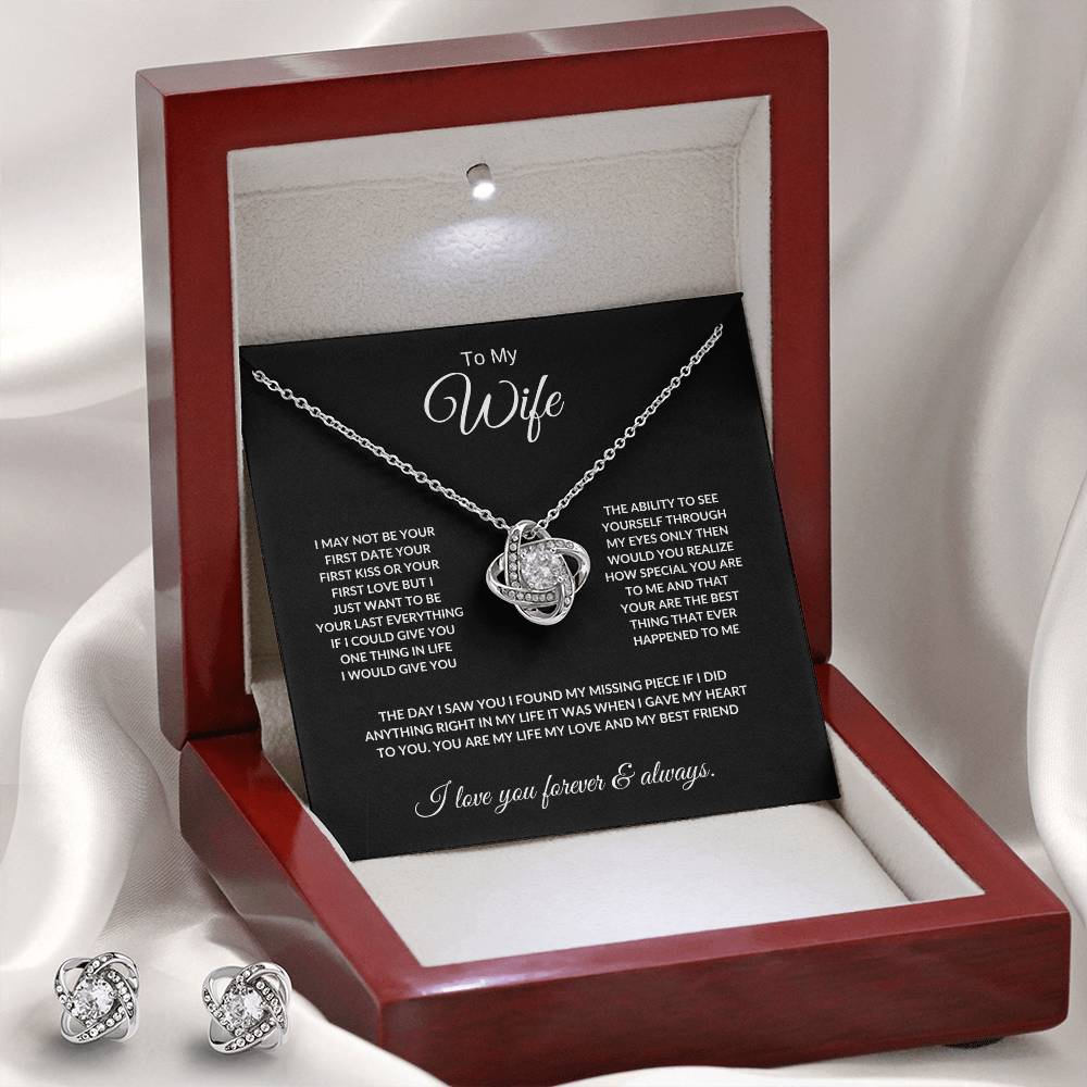 Wife Love knot necklace bundle/My Beautiful Wife  Love Bundle