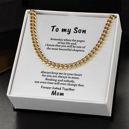 To My Son/ Cuban Link Necklace