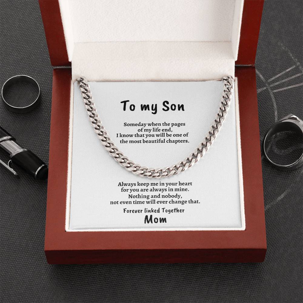 To My Son/ Cuban Link Necklace