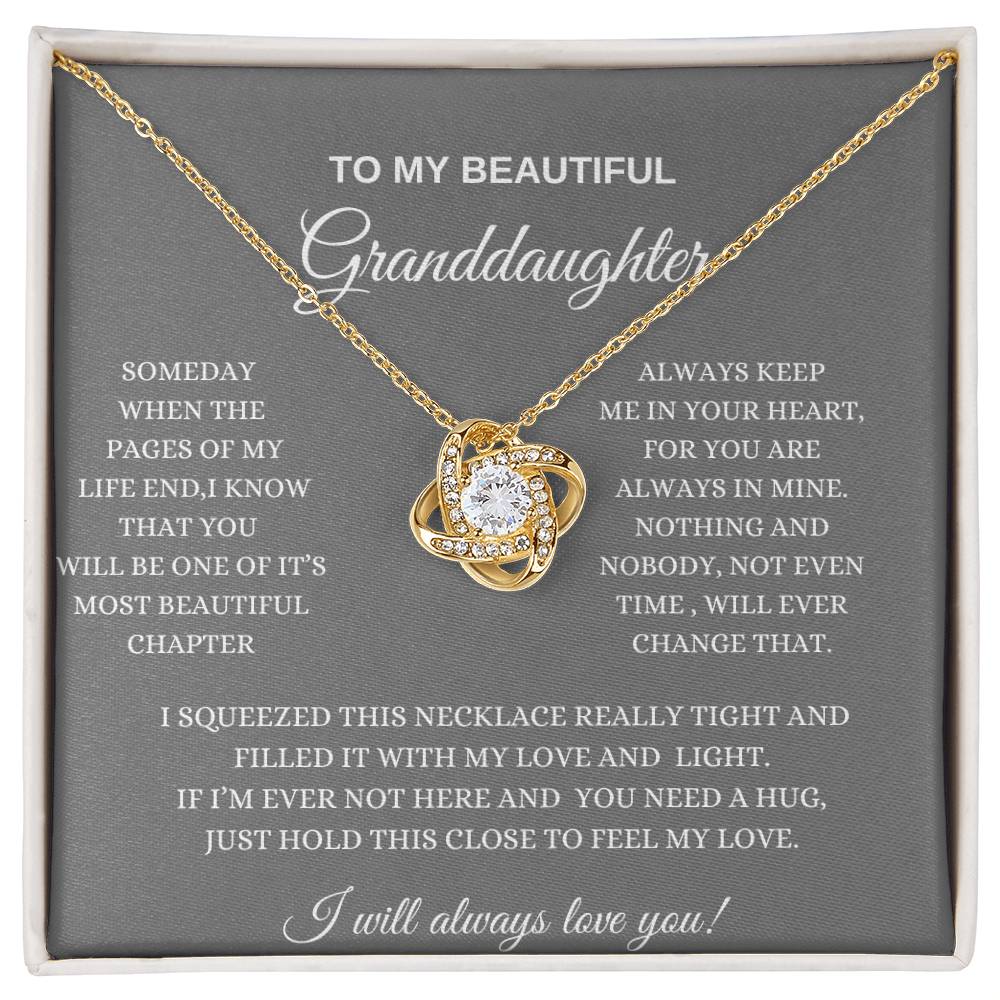 To My Beautiful Granddaughter/ Love Necklace -GR