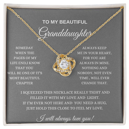 To My Beautiful Granddaughter/ Love Necklace -GR