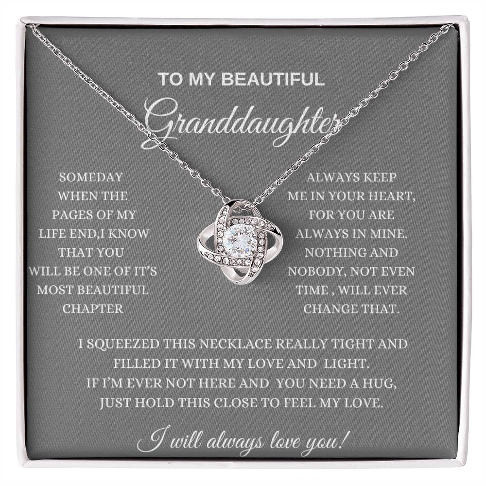 To My Beautiful Granddaughter/ Love Necklace -GR