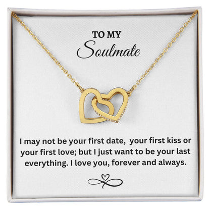 To my Soulmate/ Interlocking Hearts Necklace