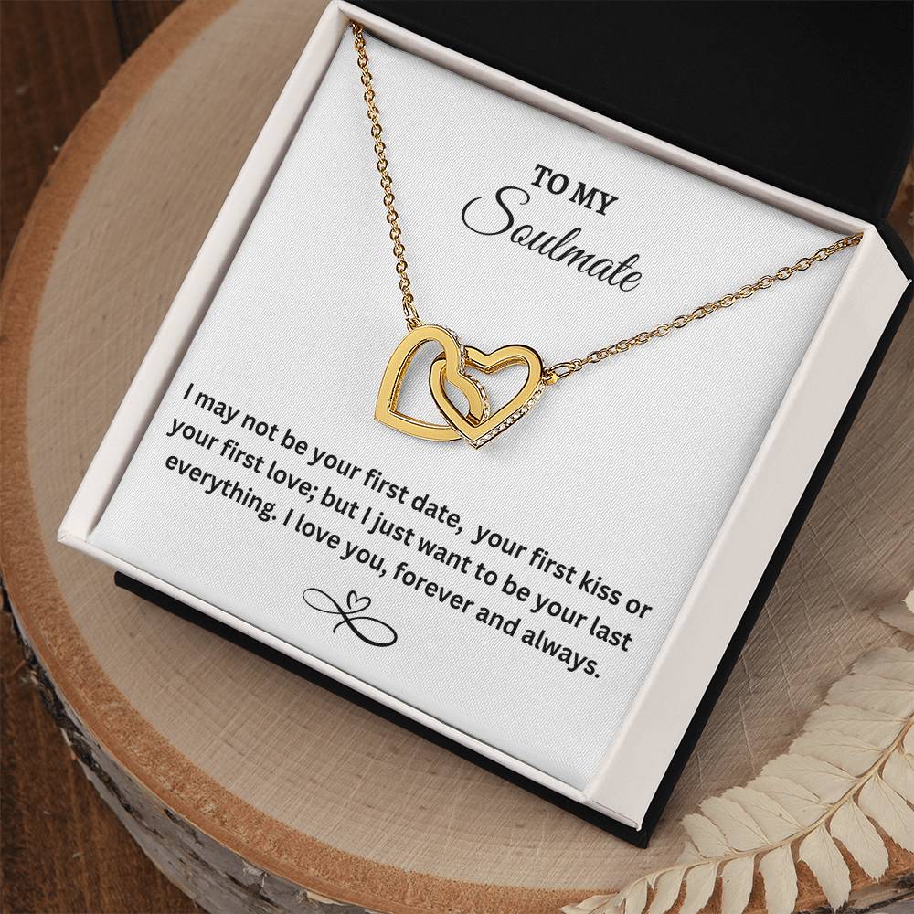 To my Soulmate/ Interlocking Hearts Necklace