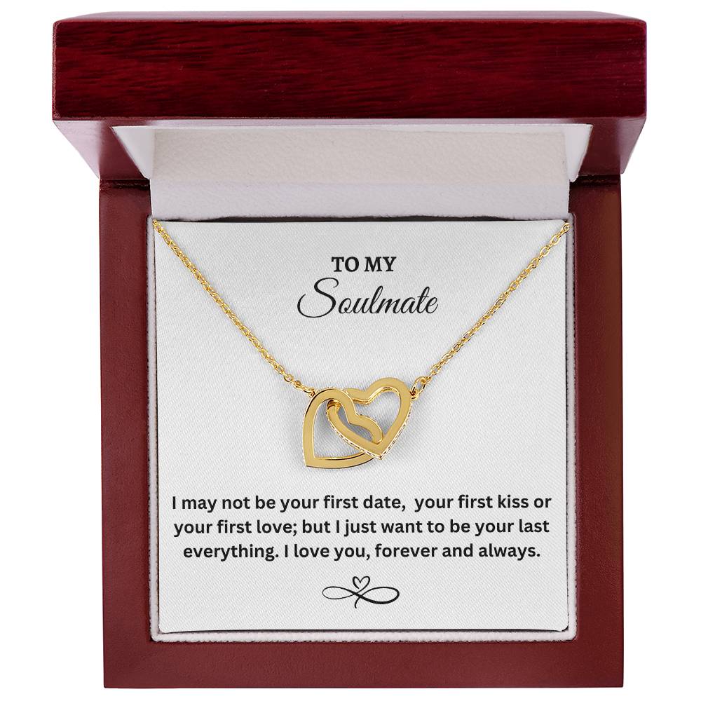 To my Soulmate/ Interlocking Hearts Necklace