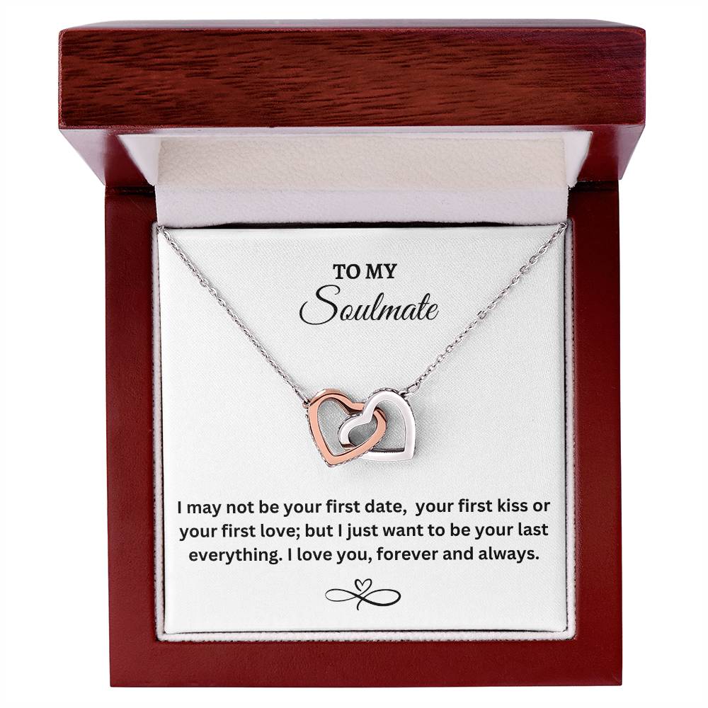 To my Soulmate/ Interlocking Hearts Necklace