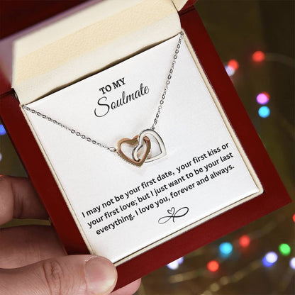 To my Soulmate/ Interlocking Hearts Necklace