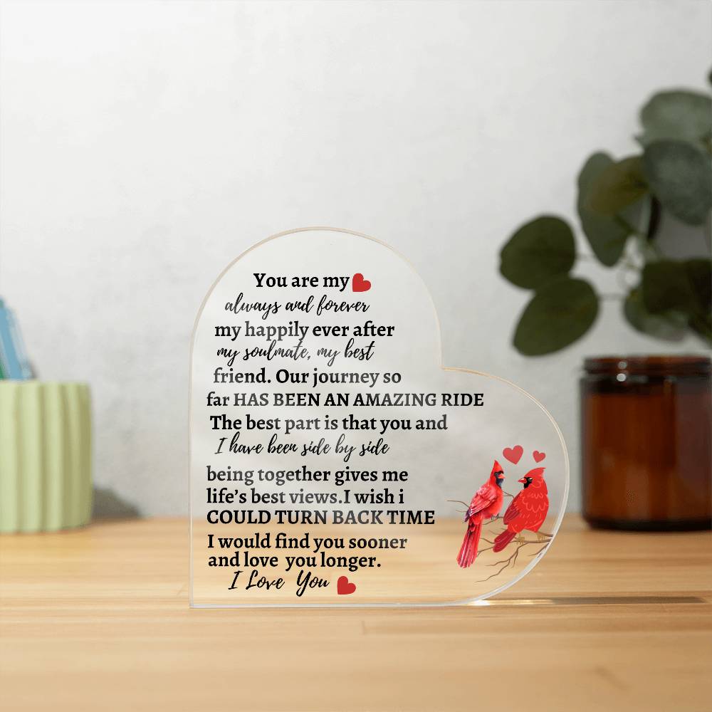 To My Soulmate / I Love You Acrylic Plaque