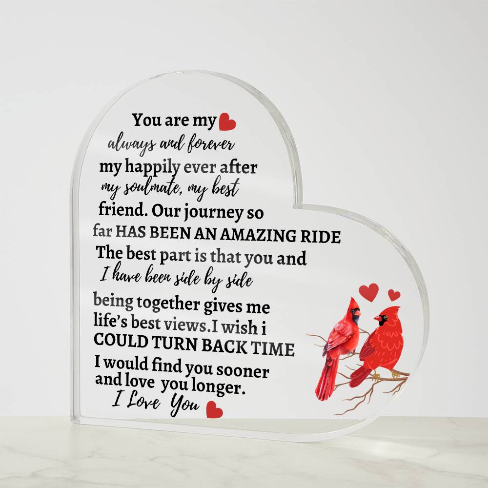 To My Soulmate / I Love You Acrylic Plaque