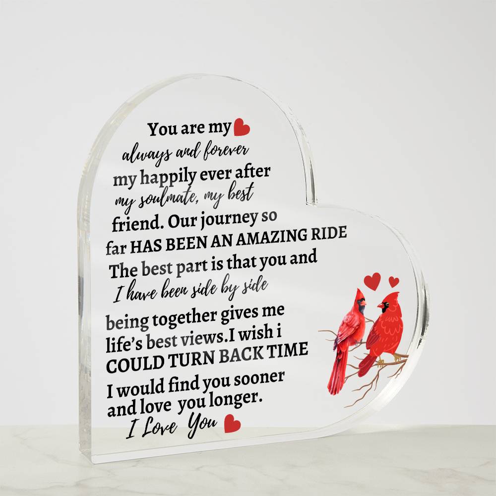 To My Soulmate / I Love You Acrylic Plaque