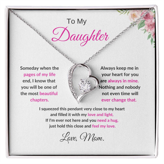 To My Daughter / Forever  Love necklace / Daughter Necklace