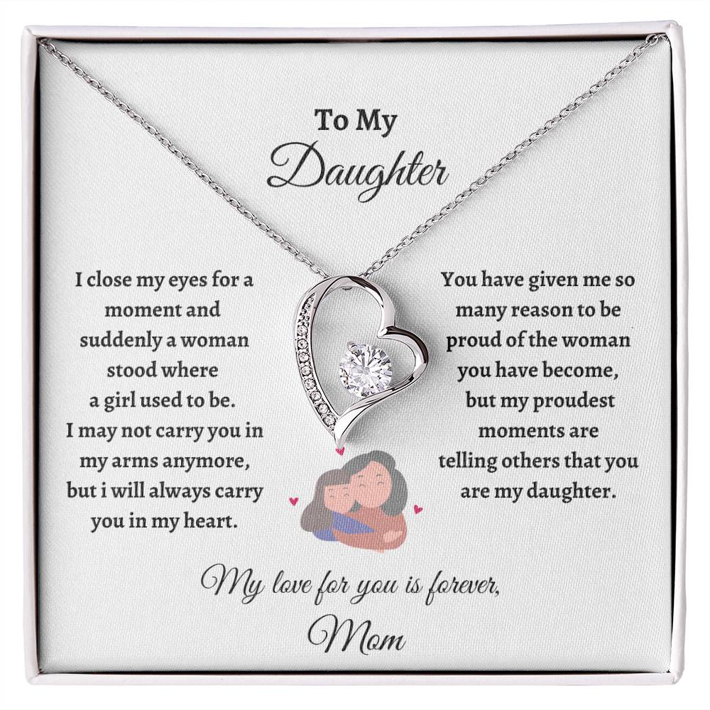 To My Daughter, Love Always, Forever Love Necklace