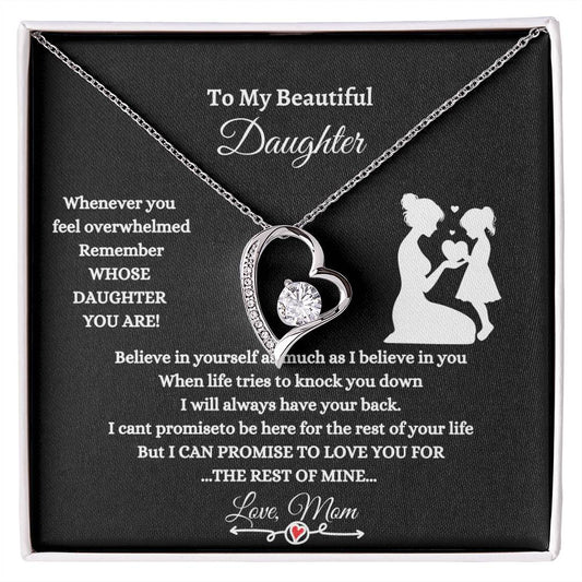 To My Beautiful Daughter/I Believe in You/ Forever Love Necklace