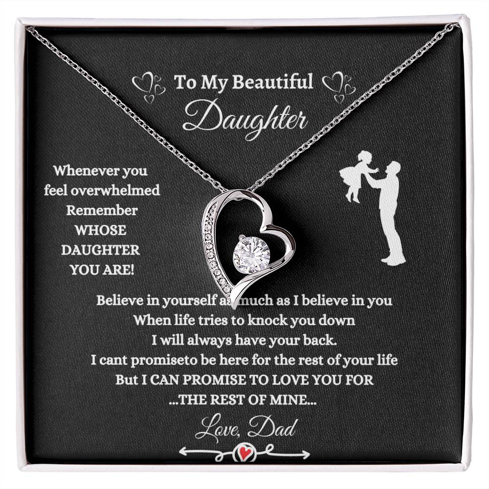 To My Beautiful Daughter/I Believe in You/ Forever Love Necklace