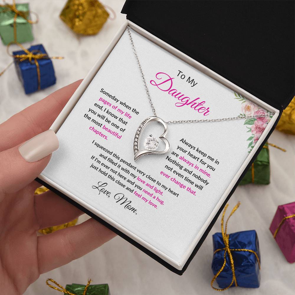 To My Daughter / Forever  Love necklace / Daughter Necklace